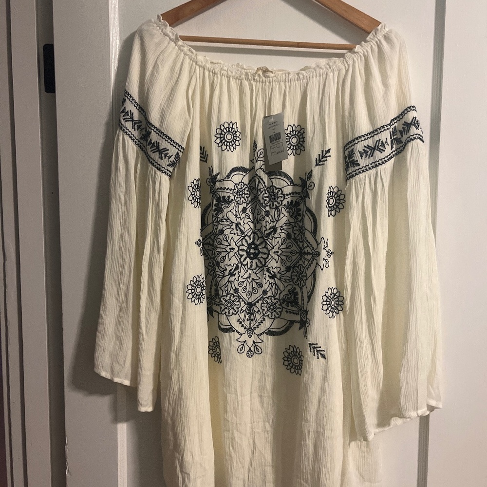 Boho off-the-shoulder dress/cover up